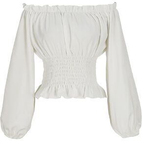 OIEIFEEN WOMENS RENAISSANCE PEECANT PEECANT OFFTER TOPS Long Sleeve Tops