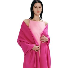 maamgic Women's Scarf Pashmina Shawls and Wraps for Evening Dresses Travel Office Winter Wedding Large Scarves Rose