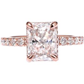 3.0T خواتم الخطبة للنساء ، Silver Silver GHI VVS Square Radiant Cut Moissanite Engagement Rings for Proposal Party Party Dress Day Memorial