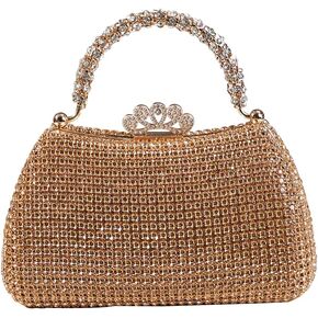 Dreubea Women's Beautiful Tote Evening Bag Fashion Shiny Rhinestone Clutch Handbag in Kuwait