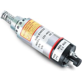 155-4652 Fuel Shut Off Solenoid 1554652 8C-3663 for Caterpillar Engine 3114 3116 3126 Excavator E320B E325B E325C E325CL - 3 Terminals 24VDC
