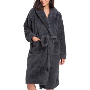 Mad Dog Fleece Sherpa Robes for Women Soft and Comfy Hooded Bathrobe - Fluffy Long Women's Rob in Kuwait