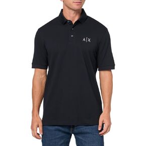 Armani Exchange Men's A | X Black and Gold Polo