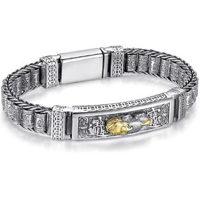 Glowave 999 Sterling Silver Feng Shui Pixiu Bracelect ، BOANGY FORTUNE Protection ، Wealth Pixiu Lucky Bracelet ، Pixiu Bangle Bange for Women Men Gift