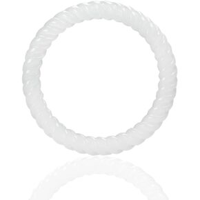 Natural Jade Bangle Bracelet Hand Carved Fried Dough Twists Jade Stone White Traditional Chinese Feng Shui Design Emerald Good Luck Bracelet Bangle for Women