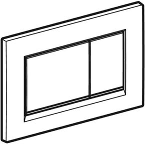 Geberit G115883KK1 Sigma 30 Dual Flush 1.6/0.8 GPF لوحة المحرك أبيض/ذهبي مصقول