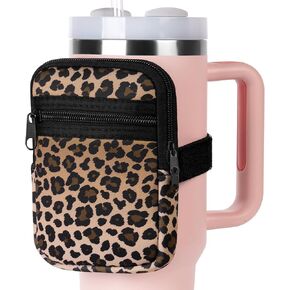 AUAUY Water Bottle Pouch For Stanley Quencher Adventure 40Oz & Stanley Iceflow 20Oz 30Oz, Gym Tumbler Pouch for Stanley Cup, Women'S Gym Cup Accessories
