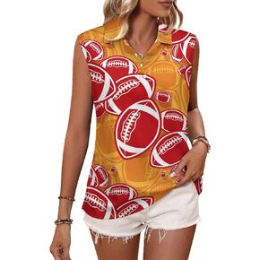 Womens Rugby Sleeveless Golf Shirt Athletic Tank Tops Ladies Casual Summer Ball Sports Golf Wear Polo Tennis Shirts for Women Large