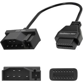7 دبوس OBD1 إلى كابل محول OBD2 لمركبات فورد 1988-1995 معظم الطرز ، 7 دبوس OBD1 إلى 16 دبوس يعمل كابل التشخيص OBD2 مع فورد ماسح ضوئي 7 دبوس