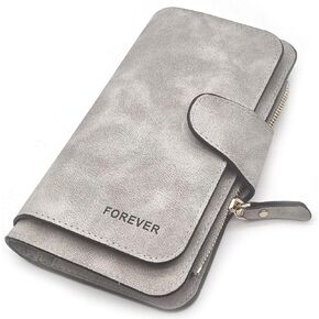 بطاقة Garasani Soft Pu Leather Trifold Women's Fashion Wallets ، Coin Organizer Buckle Lady Clutch (Pink)