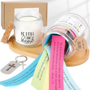 Bible Verse Jar – Father's Day Gifts, Handmade Prayer Jar for Graduation and Birthday, Christian Religious Teacher Appreciation Gifts for Dad Mom Men and Women (Read me When)