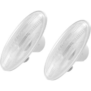 2x علامة مصباح العلامة الجانبية يغطي متوافق مع Nissan Cube 2009-2014 ، Juke 2011-2015 Turn Signal Lamp Coverner 26160-8990A