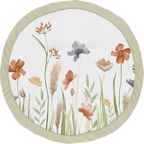 بساط لعب للأطفال من Sweet Jojo Designs Sunflower Girl Baby Playmat - بساط لعب للأطفال الرضع - أصفر وأخضر وأبيض وزهور مائية في المزرعة in Kuwait