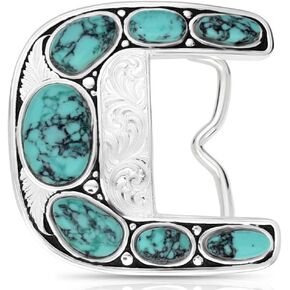 Montana Silversmiths Clear Blue Sky Turquoise Buckle