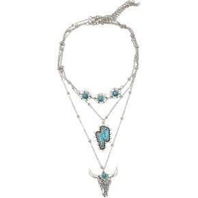 Verdusa Women's Vintage Western Layered Necklaces Fashion Pendant Necklace