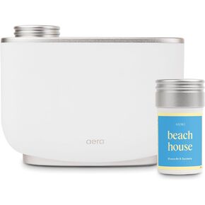 Aera Smart Home Fragrance Diffuser and Beach House Scent Refill Bundle - Alexa Compatible, Hypoallergenic, Family and Pet Safe, App Controlled