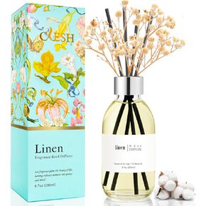 مجموعة نشر القصب ، 6.7 أوقية من الكتان الناشر المعطر مع العصي ، وموزع القصب العطور المنزلية لديكور رف الحمام