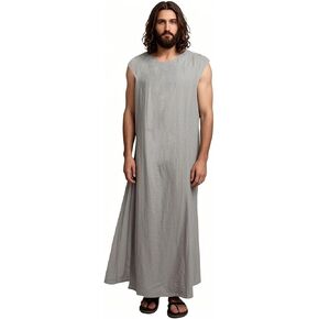 للجنسين Sackcloth رداء الكتاب المقدس الرداء اليدوي مع حبل الخصر ، وارتداء أصيل ، مريح ، روحي
