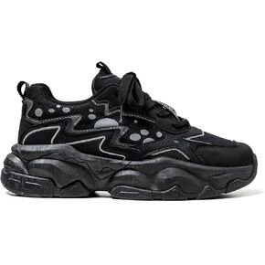 Exusiai Men's Platform Dad Shoes Fashion Chunky Sneakers Casual Tennis Shoes Non-Slip Breathable Walking Running