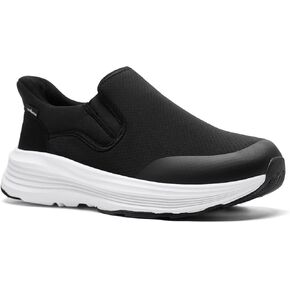 OrthoComfoot Men's Orthopedic Slip On Loafers: Comfortable Casual Arch Support Plantar Fasciitis Walking Shoes, Standing Work Orthotic Thick Sole Shoes for Foot and Heel Pain Relief