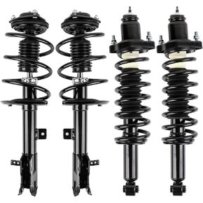 172367 172368 172401 Front + Rear Struts Shocks Absorbers Assembly Compatible for 2007-2016 Jeep Compass Patriot 2007-2012 Dodge Caliber 4PCS