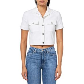 Theory Women's Short Sleeve Crop Seer Sucker Suit