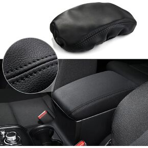 Compatible with Mazda CX-5 Accessories 2025 2024 2023 2022 2021 2020 2019 2018 2017 Car Center Console Cover Armrest Cover Lids Armrest Storage Box Protector -Black Stitches