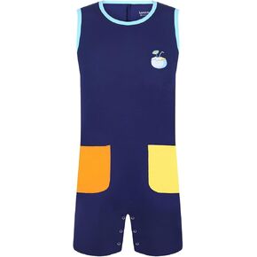 Mens Cotton Onesie Bodysuit Sleeveless Romper Pajamas Sleepwear Nightwear for Adults
