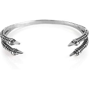 سوار Hzman Dragon Claw للرجال القوطية الشرير الفولاذ المقاوم للصدأ الكفة سوار سوار السوار المجوهرات هدية