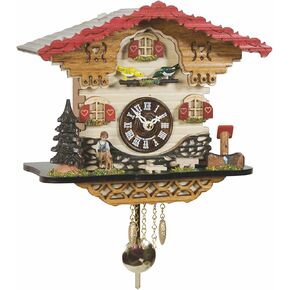 Trenkle Kuckulino Black Forest Clock Swiss House with Quartz Movement and Cuckoo Chime TU 2058 PQ