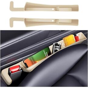 2PCS Car Seat Gap Filler, Vehicle Side Set Console Plug Organizer, Multifunctional Automotive Interior Storage Box Crevice Stopper Accessories from Dropping, Universal Fit (Black)