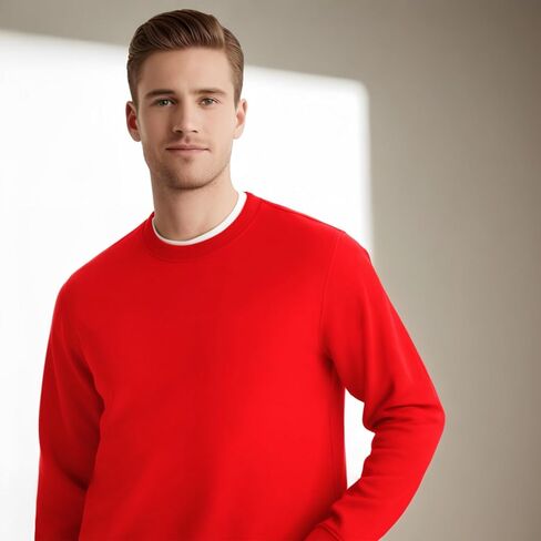 Men's Crewneck Sweatshirt Long Sleeve Fleece Sweatshirts Breathable Lightweight Crew Neck Pullover Sweatshirts in Kuwait