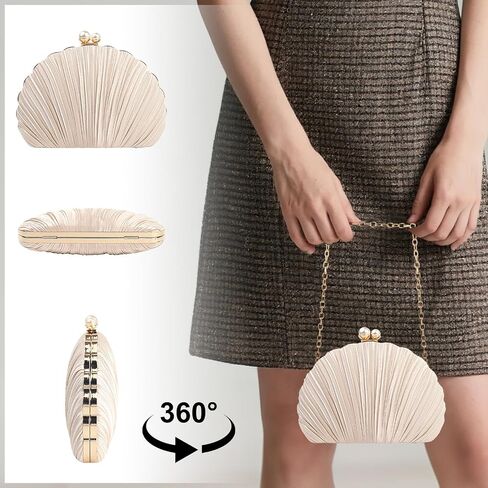 Women's Evening Handbags,Clutch Bag,Pearl Clutch,Seashell Purse,Dress Evening Bag,Women's Wedding Party in Kuwait