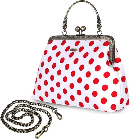 Evening Bag Vintage Purse Kiss Lock Purses and Handbags for Women Floral Canvas Handbag in Saudi Arabia