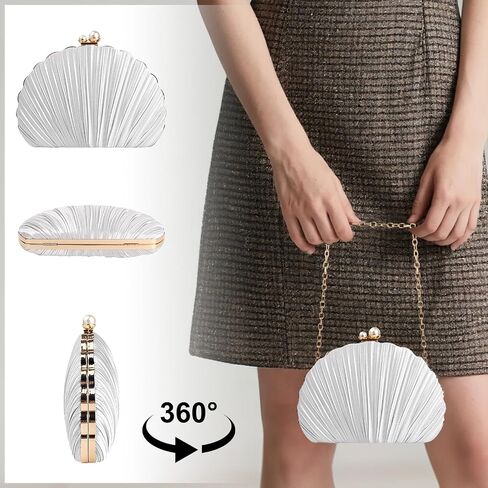 Women's Evening Handbags,Clutch Bag,Pearl Clutch,Seashell Purse,Dress Evening Bag,Women's Wedding Party in Kuwait