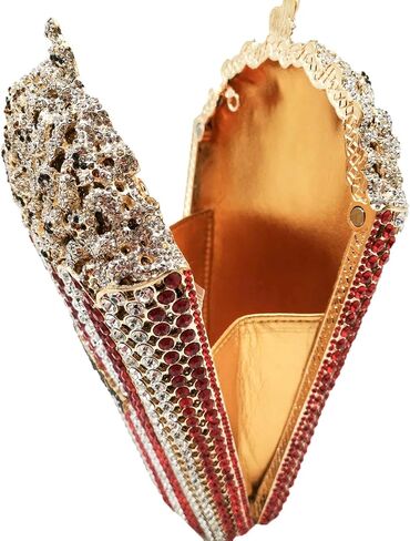 Popcorn Crystal Clutch Bag Women Novelty Evening Handbags Bridal Party Dinner Rhinestone Clutch Purse Wedding Bag,Mini in Saudi Arabia