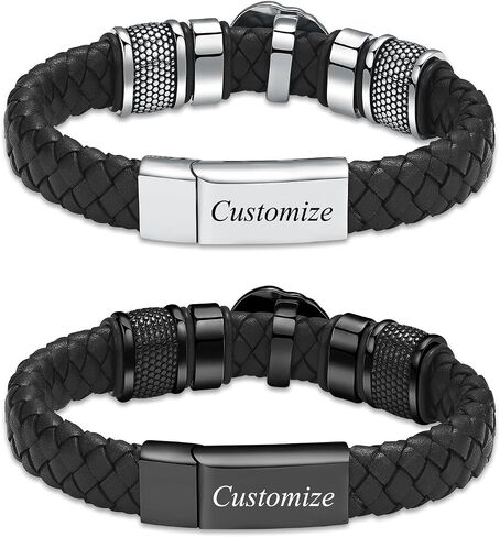zeqingjw Cremation Jewelry Lion's Head Urn Bracelet for Ashes for Men Braided Leather Keepsake Ash Holder Memorial Bangle in Saudi Arabia
