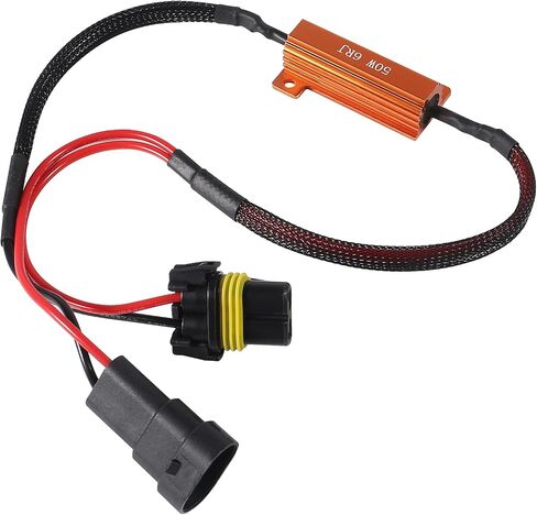 2pcs H11 Load Resistors Adapter Load Resistor Kits Relay Harness Adapter Load Resistor for Fog Lights Flashing Error Code Anti Hyper Flash (H11 50W) in Saudi Arabia