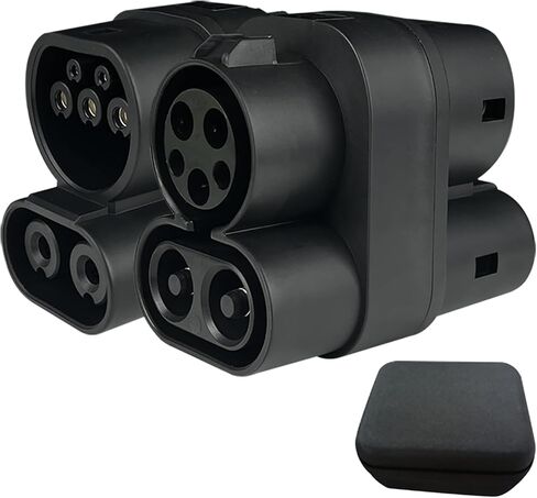 CCS1 to CCS2 Adapter EV Charger Adpater DC 1000V 250A and AC 32A EV Charger Connector Type 1 to Type 2 Adapter SAE j1772 to IEC62196(Black) in Saudi Arabia