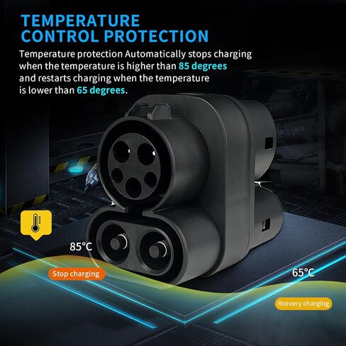 CCS1 to CCS2 Adapter EV Charger Adpater DC 1000V 250A and AC 32A EV Charger Connector Type 1 to Type 2 Adapter SAE j1772 to IEC62196(Black) in Saudi Arabia