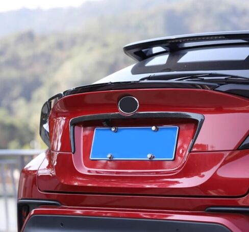 Car Accessories Tail Gate Grille Decoration Protector Guard Plate Fit For Toyota C-HR CHR 2018-2023 Rear Exterior Trunk Streamer Cover Trim Carbon Fiber ABS 1 PC in Saudi Arabia