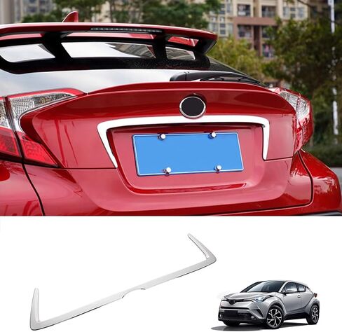 Car Accessories Tail Gate Grille Decoration Protector Guard Plate Fit For Toyota C-HR CHR 2018-2023 Rear Exterior Trunk Streamer Cover Trim Carbon Fiber ABS 1 PC in Saudi Arabia