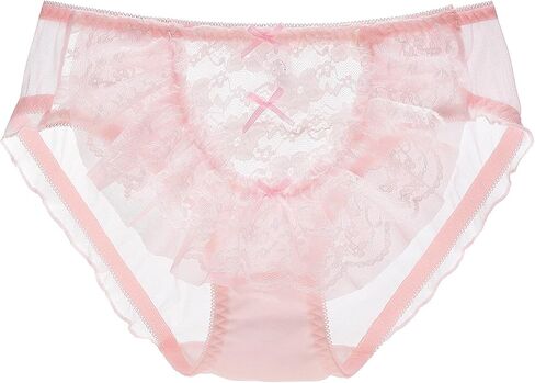 Sexy Floral Panties for Women Lolita Lace Frilly Cute Underwear Soft Invisible Sheer Bikini Briefs Bridal Lingerie in Kuwait
