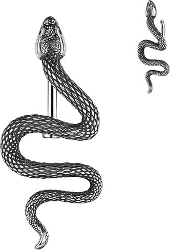 14G جراحة الفولاذ المقاوم للصدأ حل حلقات زر للنساء بطن الحلقة المتدلية مجوهرات ثقب CZ Snake سحلية Skull Spider Bat Halloween Party Punk Rock in Saudi Arabia