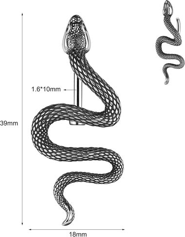 14G جراحة الفولاذ المقاوم للصدأ حل حلقات زر للنساء بطن الحلقة المتدلية مجوهرات ثقب CZ Snake سحلية Skull Spider Bat Halloween Party Punk Rock in Saudi Arabia