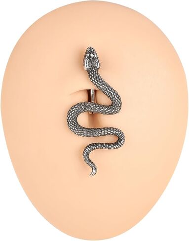 14G جراحة الفولاذ المقاوم للصدأ حل حلقات زر للنساء بطن الحلقة المتدلية مجوهرات ثقب CZ Snake سحلية Skull Spider Bat Halloween Party Punk Rock in Saudi Arabia