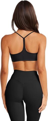 Laslulu Womens Sexy Y Back Sports Bra pat Racerback Spaghetti Strap Workout Yoga Gym Athletic Bras Tops Bralettes in Kuwait