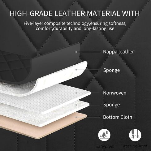 SanQing 2 Pack Car Seat Cover Compatible with Tesla Model 3 and Model Y, Luxury Nappa Leather Front Seat Bottom Cushion Protector Fit for Model3 2019-2023,Model Y 2020-2024 (2 PCS Front/White) in Saudi Arabia