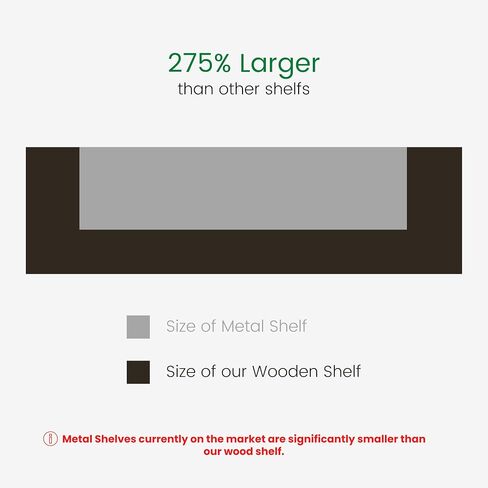 16 inch Tonal Accessory Floating Shelf Black - with 6 Brackets/Mounts/Clips pre-Installed in Saudi Arabia