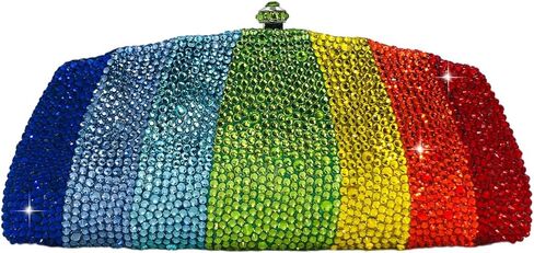 Boutique De FGG Crystal Clutch Evening Bag Novelty Rhinestone Clutch Purses for Women Formal Wedding Bridal Handbags,Mini in Saudi Arabia
